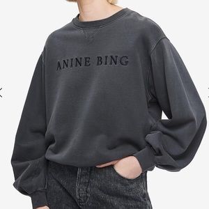 Anine Bing Esme Sweatshirt in Washed Indigo